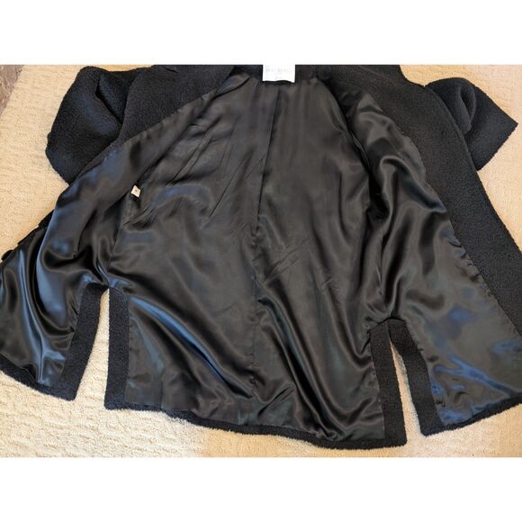 Fleurette Coat Women Size 8 Wool Alpaca Black Peacoat - Picture 6 of 12